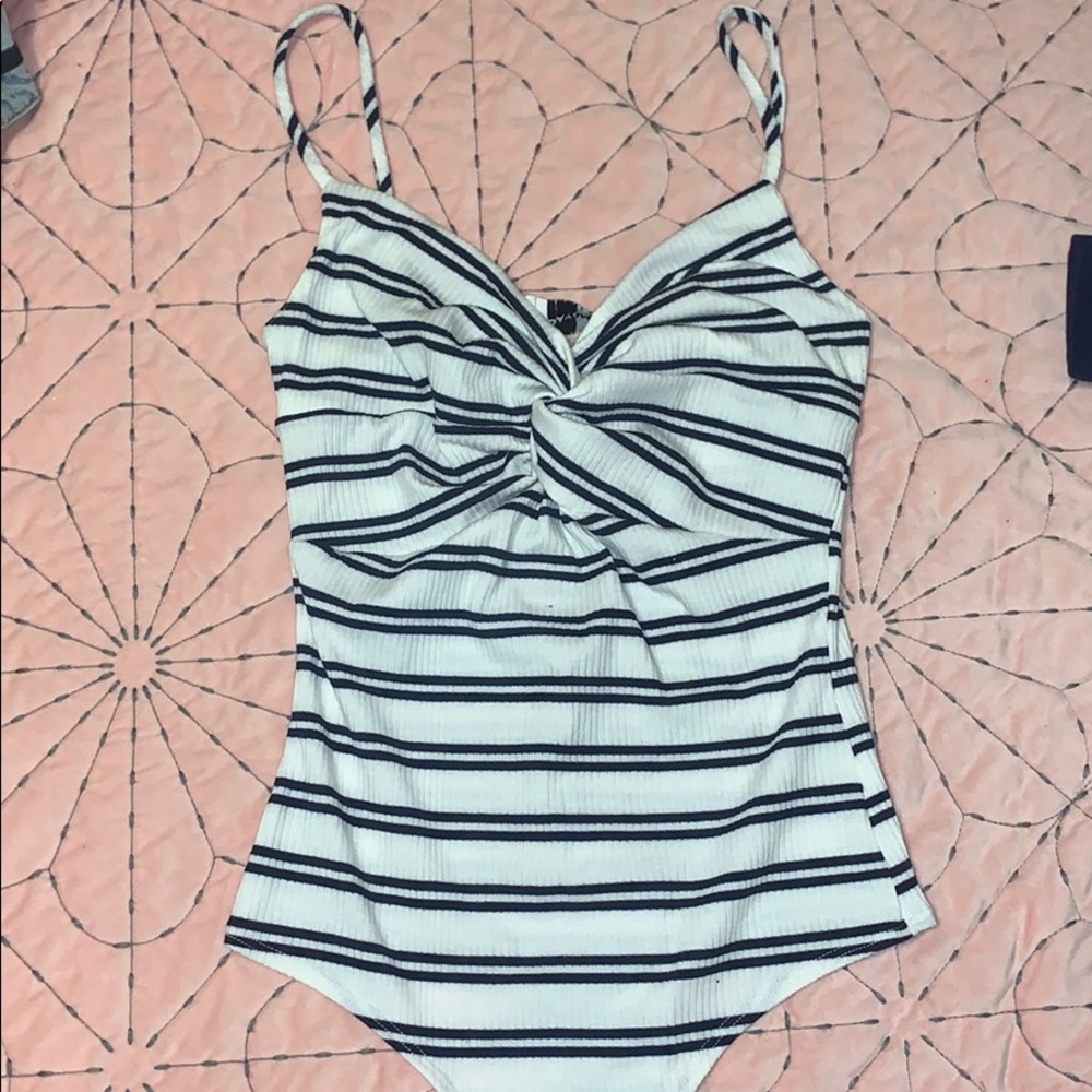 Striped bodysuit